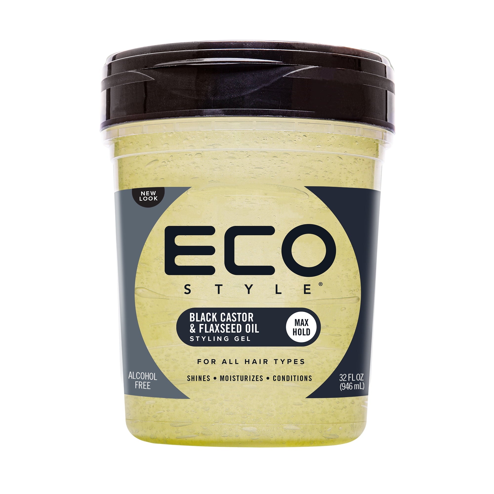 Eco Style black castor & flakseed oil hair styling gel