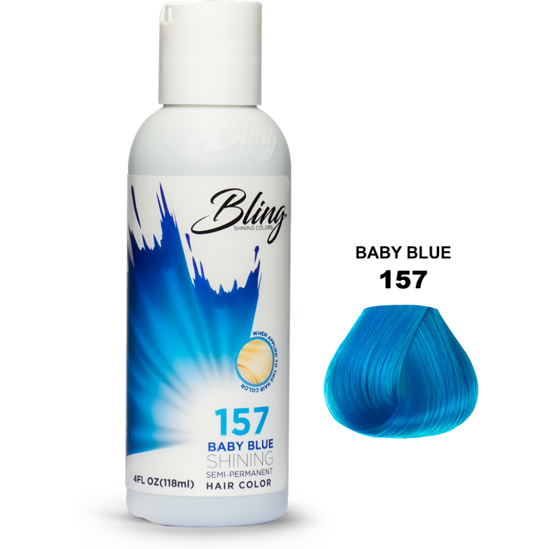 Bling shining semi-permanent hair colors Baby blue