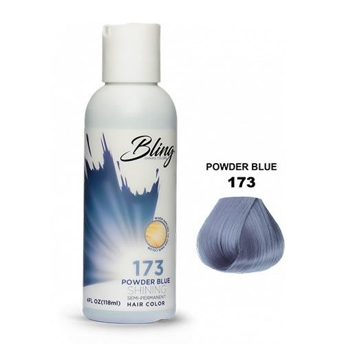 Bling shining semi-permanent hair colors Powder blue