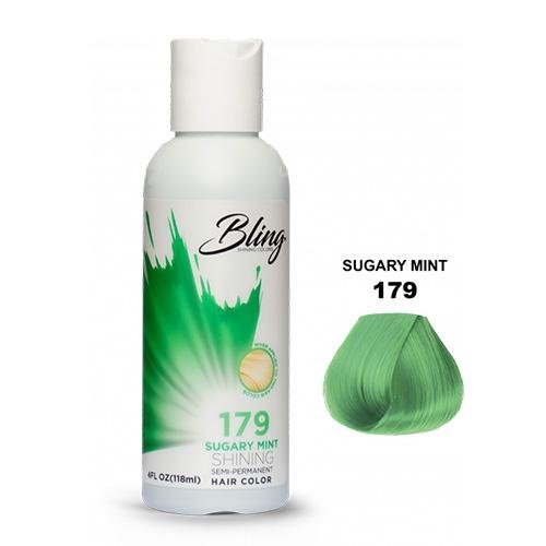 Bling shining semi-permanent hair colors Sugary mint