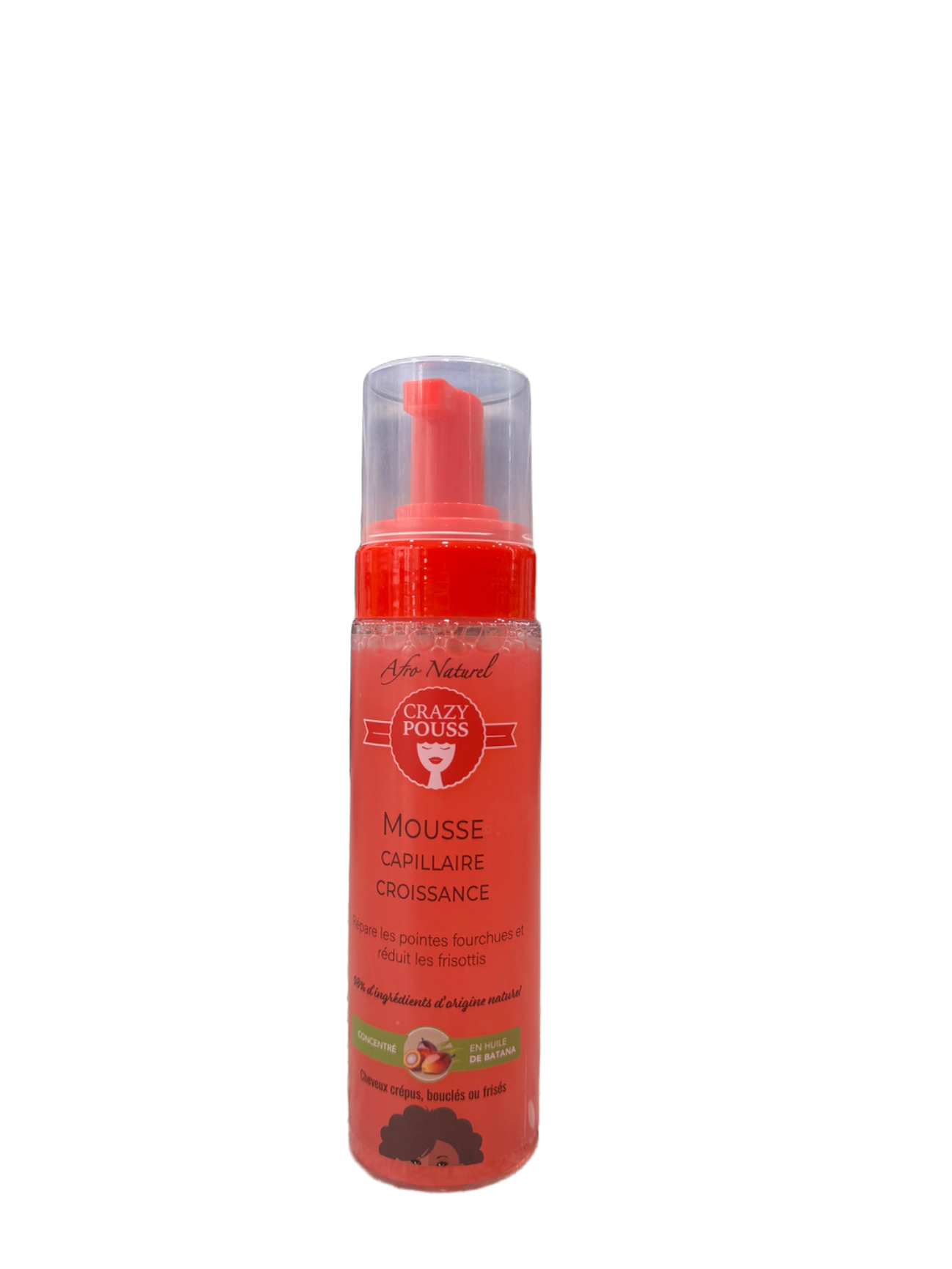 Afro naturel crazy pouss Mousse capillaire croissance