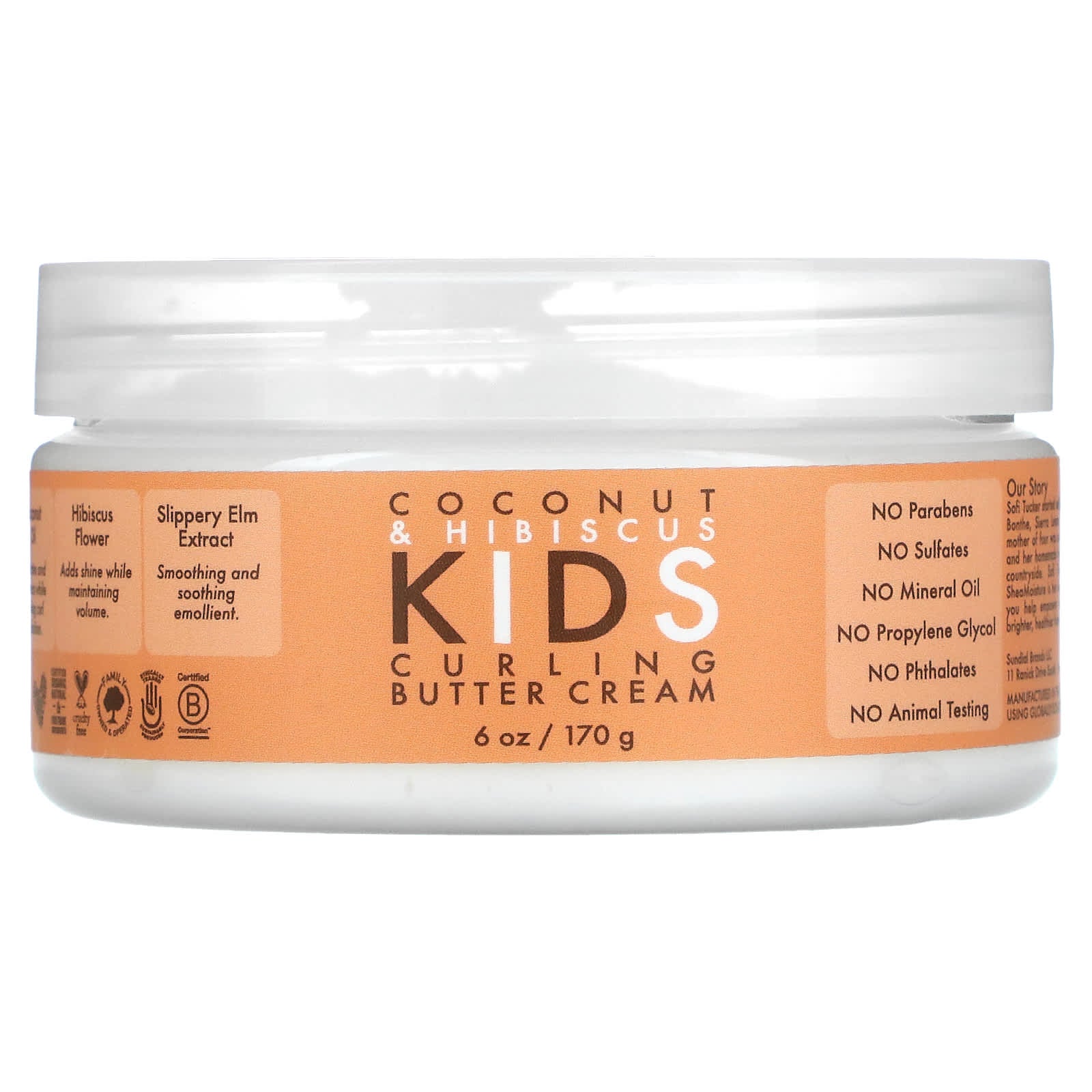 shea moisture coconut & hibiscus kids curling butter cream