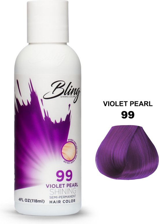 Bling shining semi-permanent hair colors violet pearl