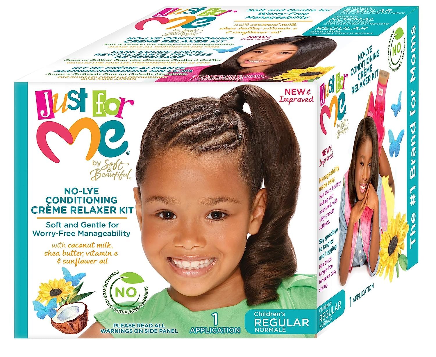 Just for me No-lye conditioning creme relaxer kit