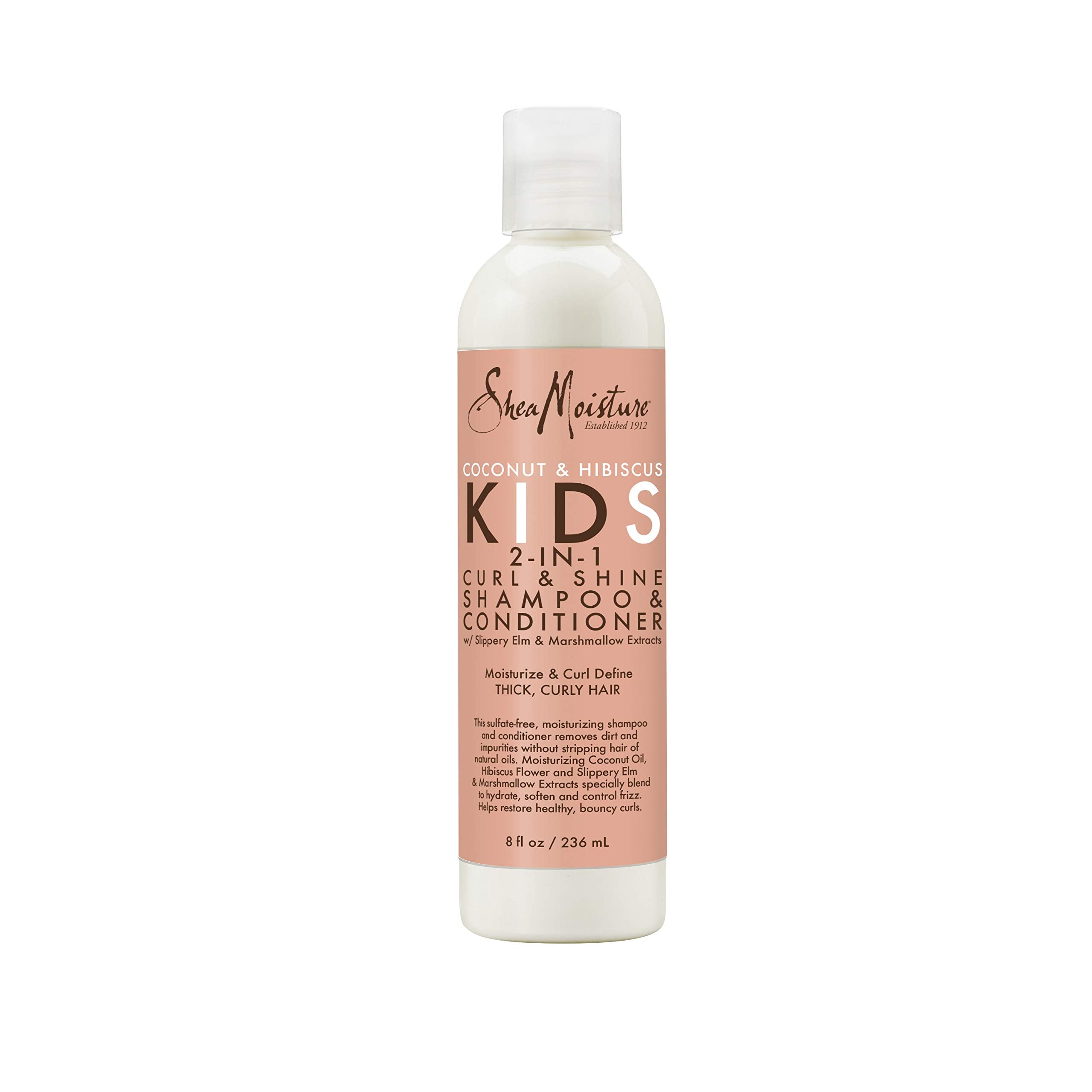 shea moisture coconut & hibiscus kids 2 in 1 curl & shine shampoo conditioner