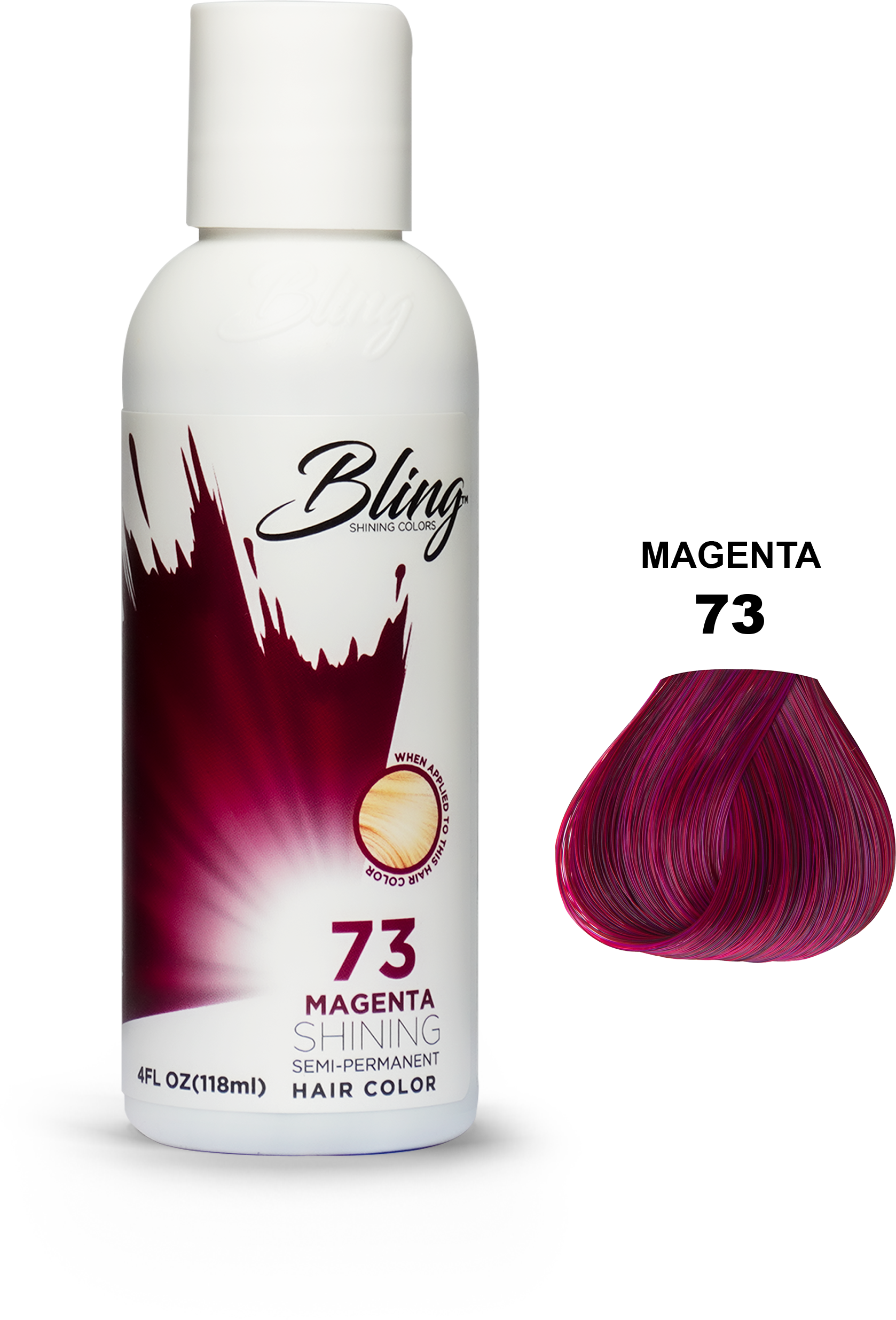 Bling shining semi-permanent hair colors Magenta