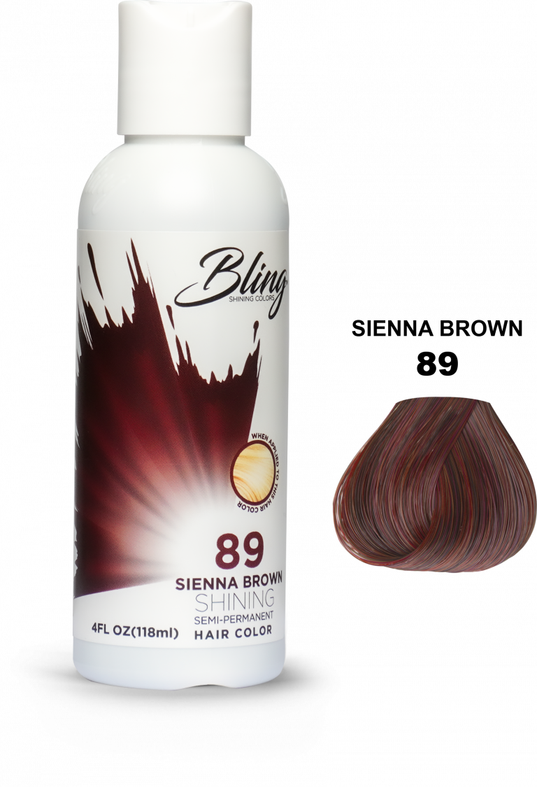 Bling shining semi-permanent hair colors sienna brown