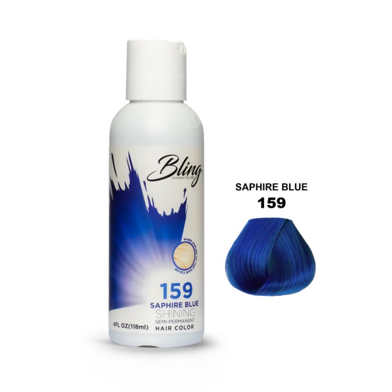 Bling shining semi-permanent hair colors Saphire blue