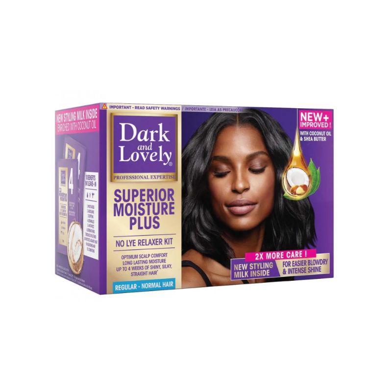 Dark and Lovely - Superior Moisture Plus No Lye Relaxer Kit Normal hair-REGULAR