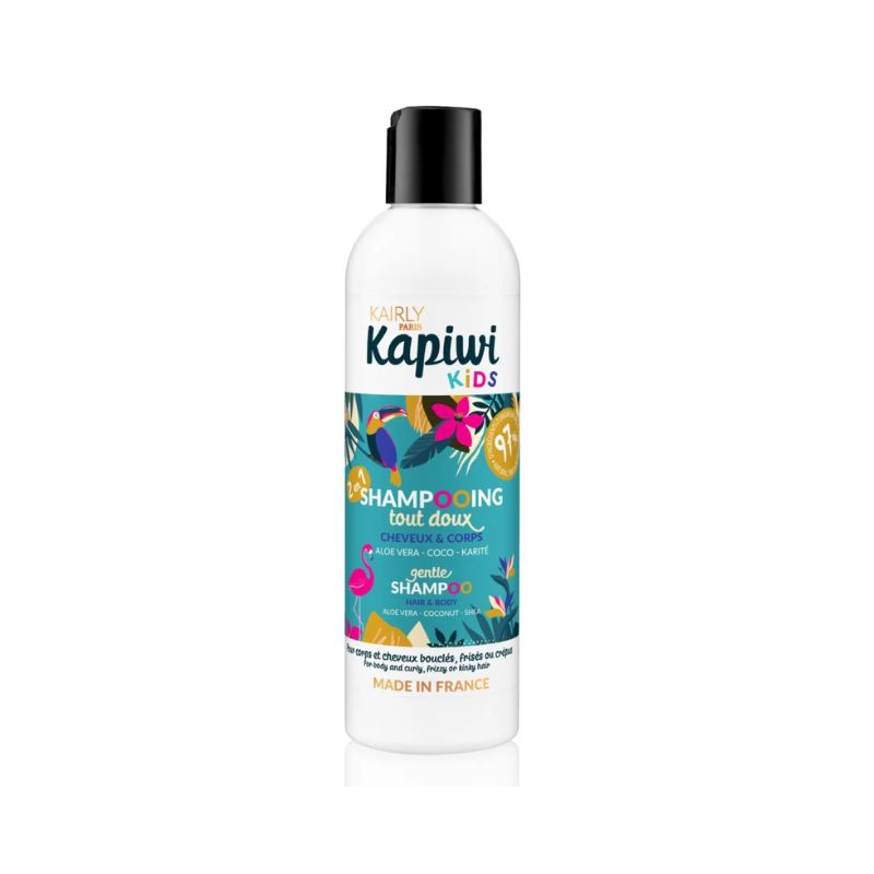 Kairly paris Kapiwi kids shampooing tout doux cheveux & corps gentle shampoo aloevera coco shea