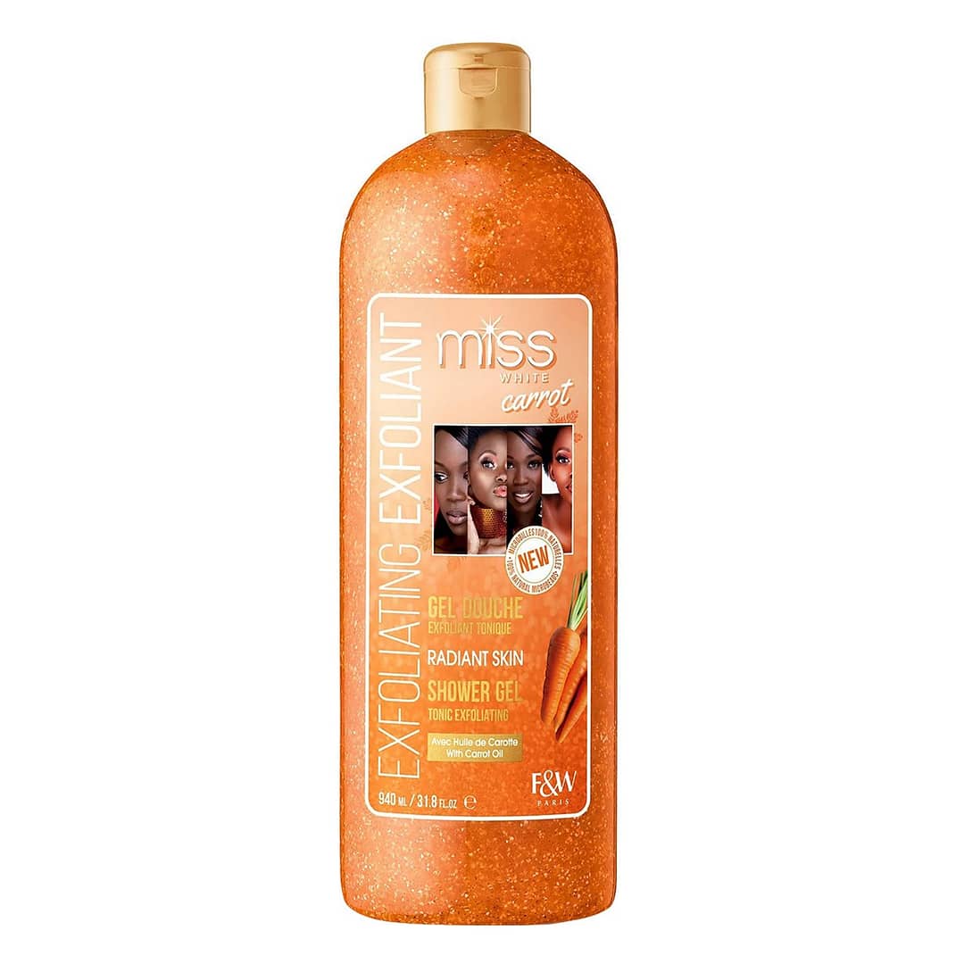 F & W Paris Exfoliating Exfoliant miss white carrot radiant skin shower gel