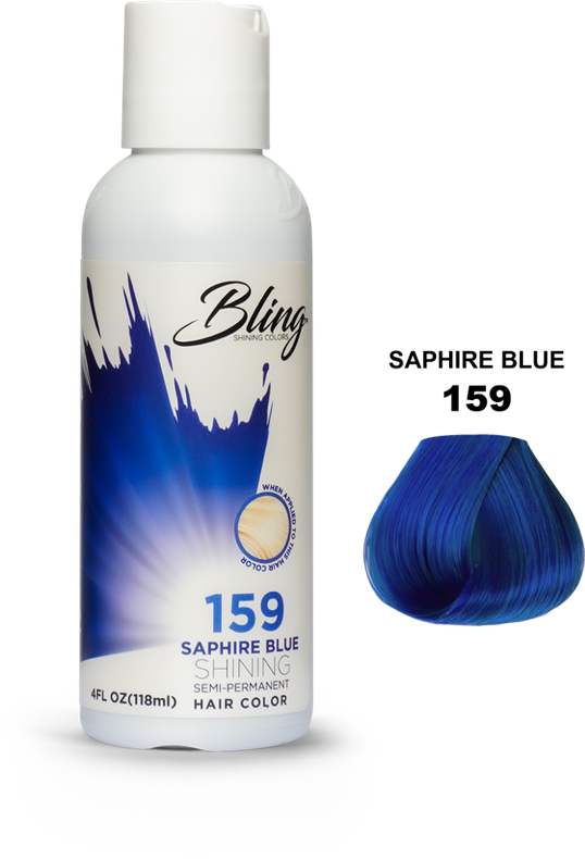 Bling shining semi-permanent hair colors Saphire blue