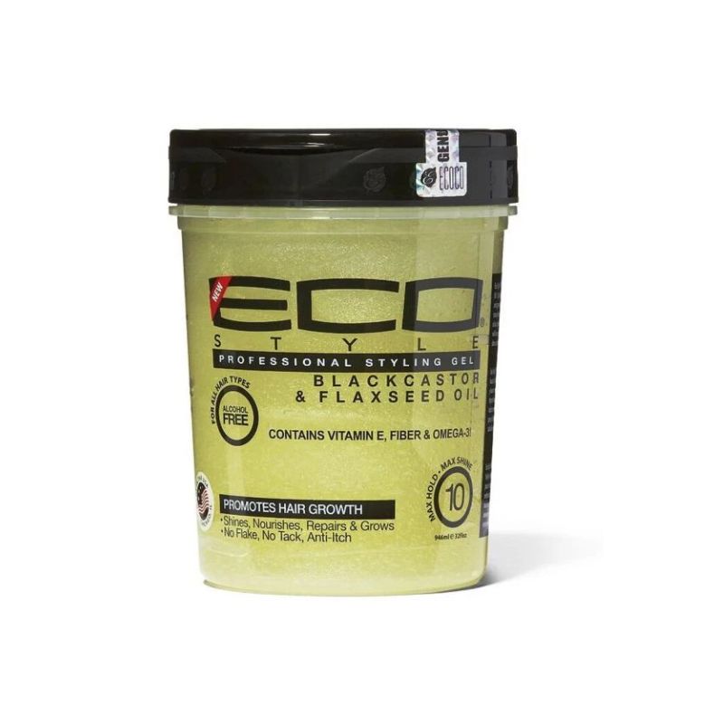 Eco Style black castor & flakseed oil hair styling gel-236ml