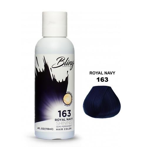 Bling shining semi-permanent hair colors Royal navy